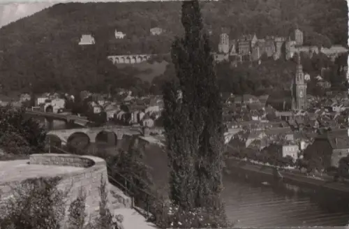 Heidelberg - Blick über das Philosophengärtchen - 1959