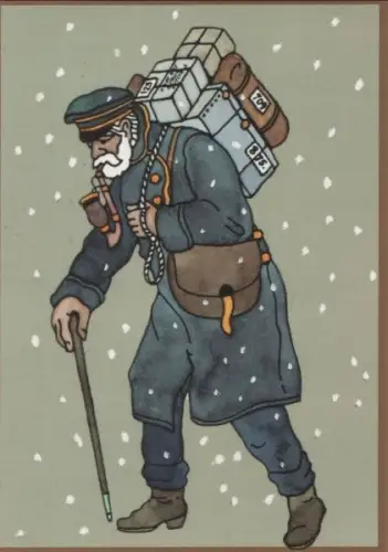 Paketzusteller mit Pfeife