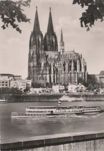 Köln - Rheinufer mit Dom - ca. 1960