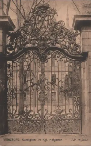 Würzburg - Kunstgitter im Kgl. Hofgarten - ca. 1950