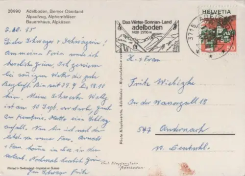 Schweiz - Adelboden - Schweiz - 4 Bilder