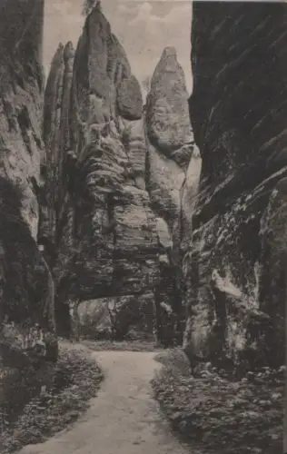 Wekelsdorf - Wekelsdorfer Felsen, Partie am Domplatz - 1928