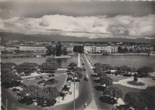 Schweiz - Schweiz - Genf - Pont du Mont Blanc et le Jura - ca. 1965