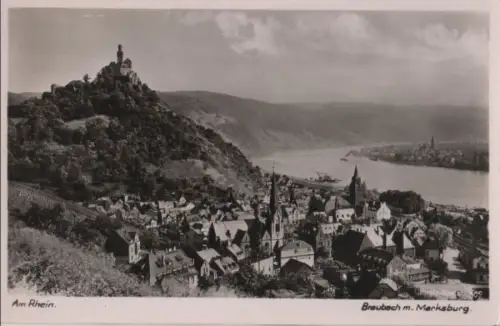 Braubach - mit Marksburg - ca. 1955