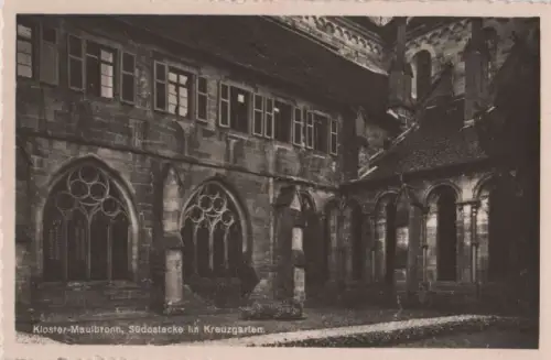 Maulbronn - Kloster, Südostecke im Kreuzgarten - ca. 1955