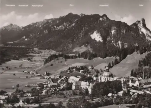 Kloster Ettal - mit Graswangtal - ca. 1960