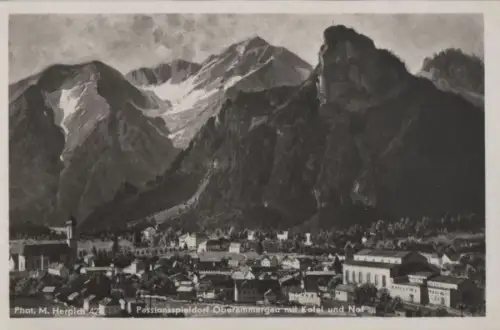 Oberammergau - mit Kofel und Not - ca. 1955