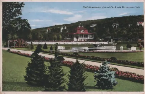 Bad Neuenahr - Lenne-Park mit Terrassen-Cafe - 1935