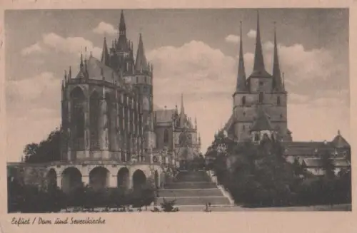 Erfurt - Dom und Severikirche - 1949