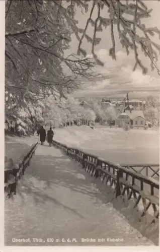 Oberhof - Brücke mit Eisbahn