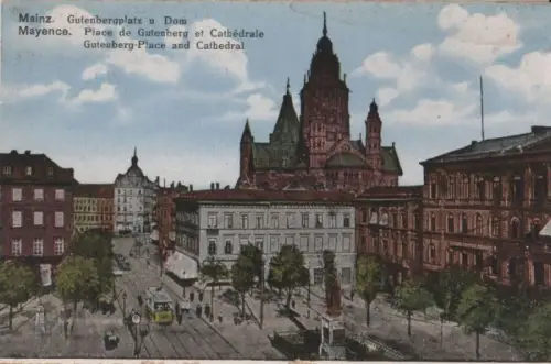 Mainz - Gutenbergplatz am Dom - ca. 1925