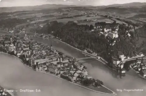 Passau - Fliegeraufnahme - ca. 1955