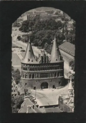 Lübeck - Holstentor, Blick vom Aussichtsturm - ca. 1965