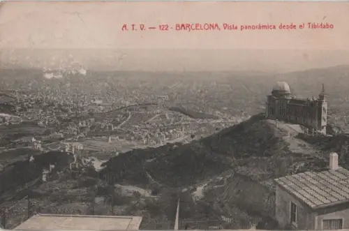 Spanien - Spanien - Barcelona - Vista panoramica desde el Tibidabo - ca. 1935