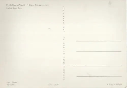 Karl-Marx-Stadt - Posthof, Roter Turm