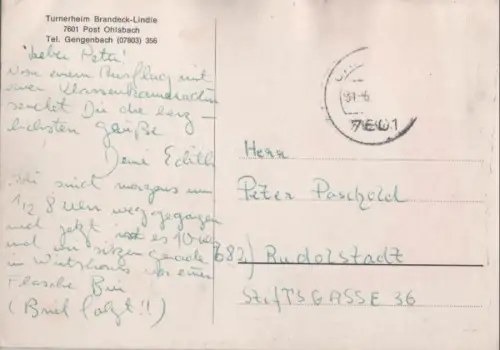 Ohlsbach - Turnerheim Brandeck-Lindle