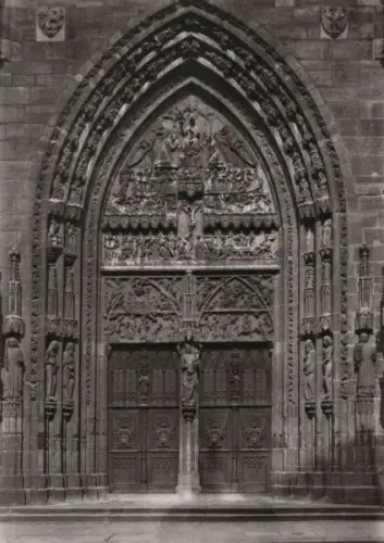 Nürnberg - St. Lorenzkirche, Hauptportal - ca. 1955