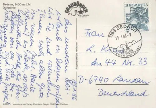Schweiz - Sedrun - Schweiz - Dorfpartie