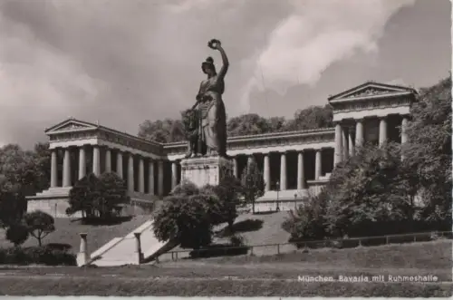München - Bavaria mit Ruhmeshalle - ca. 1960