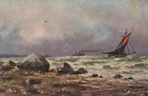 Segelboot auf rauer See