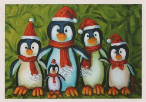 Pinguinparade mundgemalt