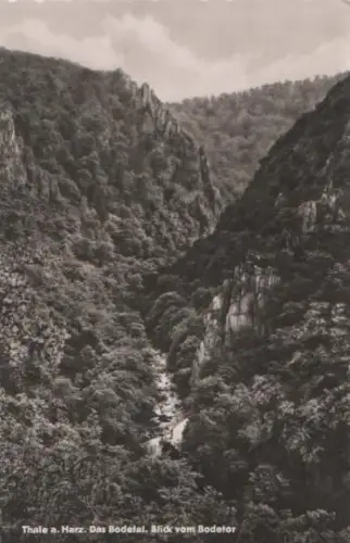 Thale - Blick vom Bodetor - ca. 1965