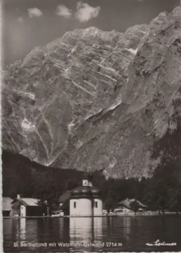Schönau - St. Bartolomä - mit Watzmann-Ostwand - ca. 1965