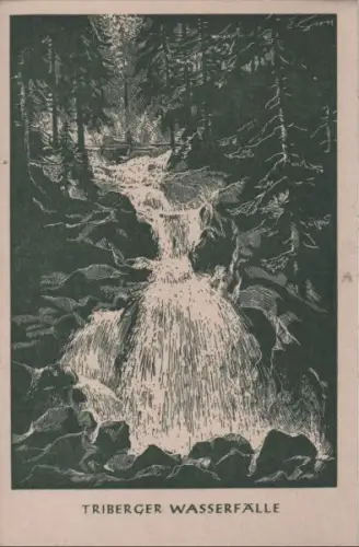 Triberg - Wasserfälle, Spendenkarte - ca. 1955