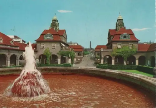 Bad Nauheim - Blick zum Bahnhof - ca. 1975