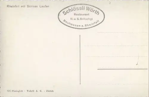 Schweiz - Rheinfall (Wasserfall) - Schweiz - mit Schloss Lauffen