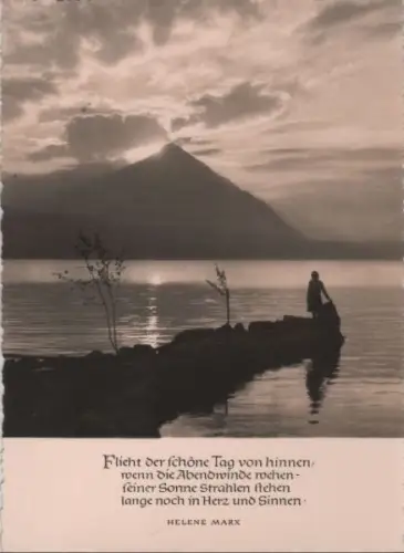 Berg vor Sonne am See - 1965