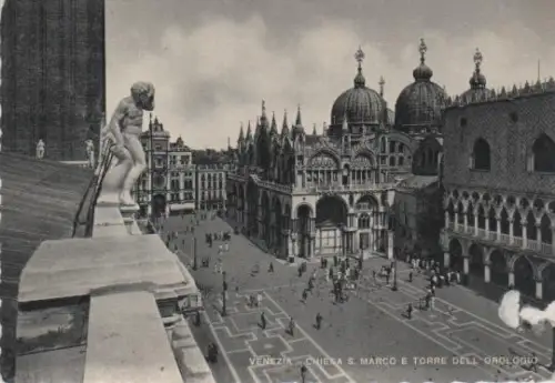 Italien - Italien - Venezia - Chiesa S. Marco e Torre dell Orologio - ca. 1955