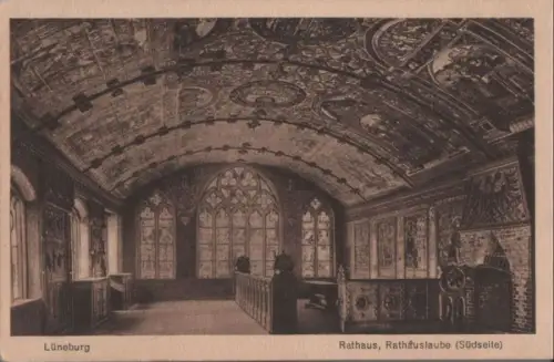 Lüneburg - Rathaus, Rathauslaube, Südseite - ca. 1950