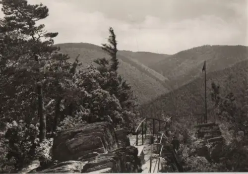 Schwarzburg - Grießbachfelsen mit Schwarzatal - 1969