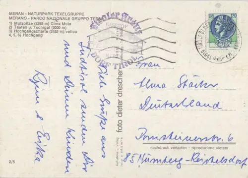 Italien - Meran - Merano - Italien - Textelgruppe