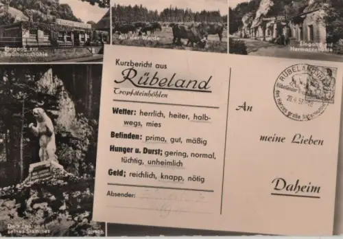 Oberharz-Rübeland - u.a. Eingang zur Baumannshöhle - 1957