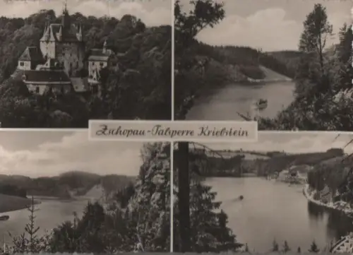 Kriebstein - Burg mit Talsperre der Zschopau - 1968