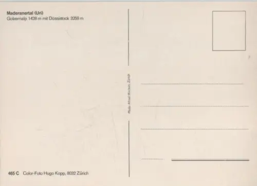 Schweiz - Maderanertal - Schweiz - Golzernalp