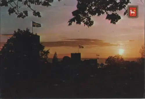 Schweden - Schweden - Visby - Norra muren i solnedgang - 1984