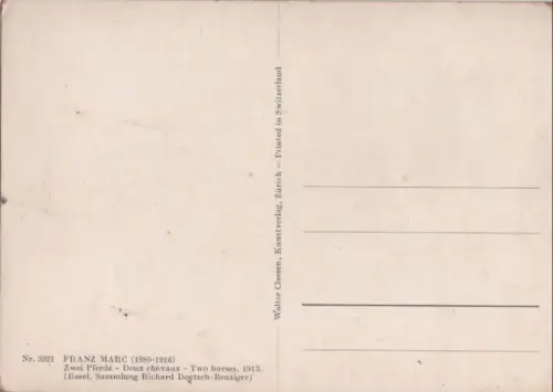 Franz Marc Zwei Pferde