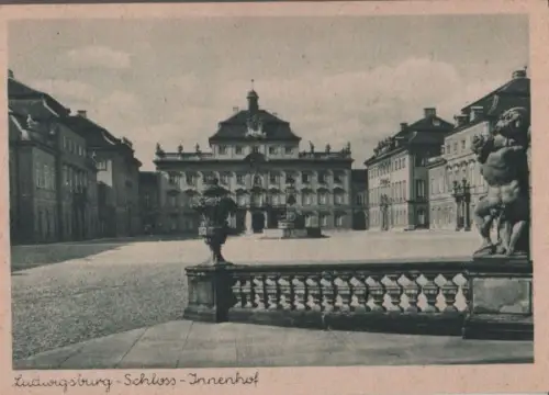 Ludwigsburg - Schloß-Innenhof - ca. 1950