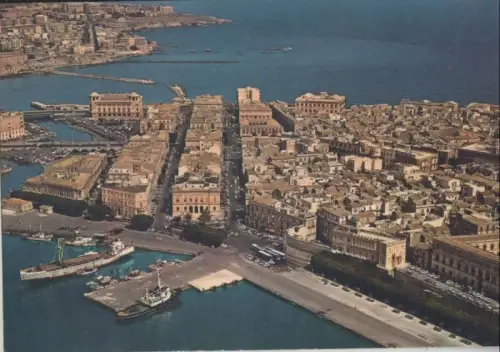 Italien - Italien - Syrakus - Syracusa - Luftbild - ca. 1975
