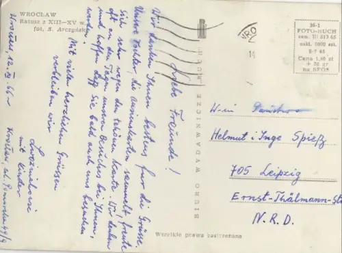 Polen - Wroclaw - Breslau - Polen - Ratusz