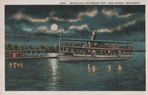 USA - USA - Lake Geneva - Moonlight Excursion Trip - ca. 1960