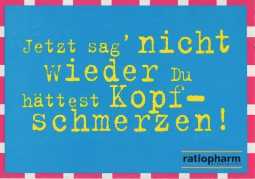 Werbung Kopfschmerzen