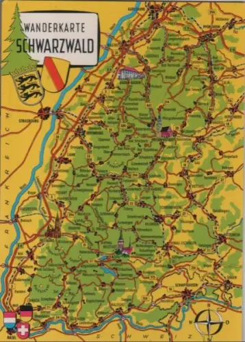 Schwarzwald - Wanderkarte - ca. 1985