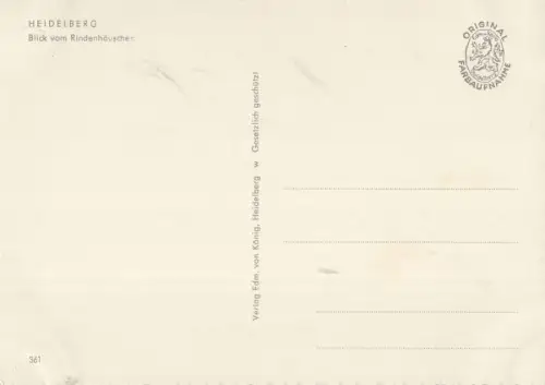 Heidelberg - Blick vom Rindenhäuschen