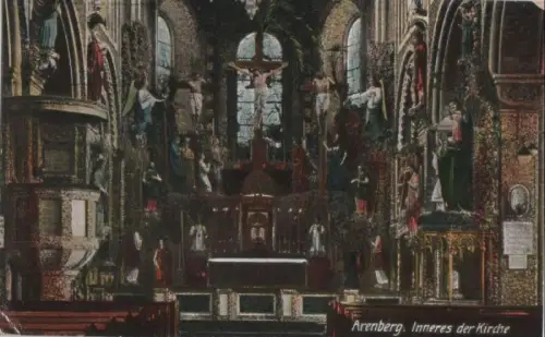 Koblenz-Arenberg - Inneres der Kirche - 1926