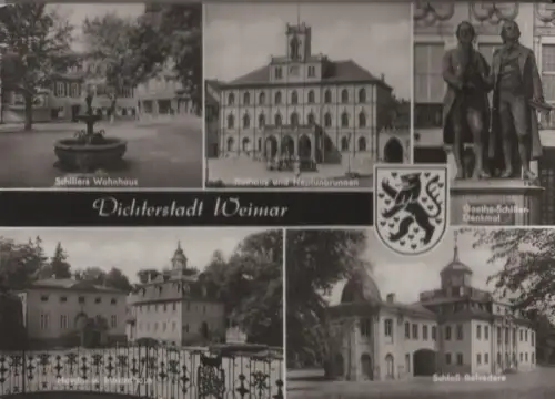 Weimar - u.a. Goethe-Schiller-Denkmal - 1967