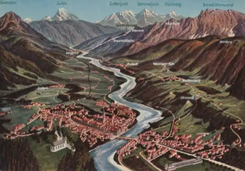 Bad Tölz - Umgebungskarte - 1970